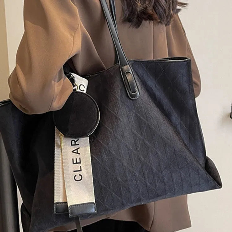 Green casual large capacity polyester tote bag with horizontal square shape showing internal zipper compartment