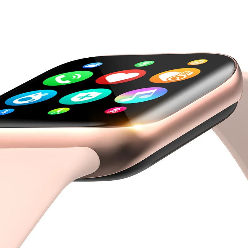 Smart bracelet with Bluetooth call capability showing 1.54-inch screen on liquid silicone wristband