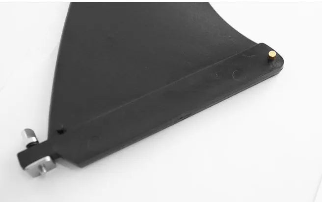 SUP paddle water dispenser attachment with removable fish fin design, plastic construction