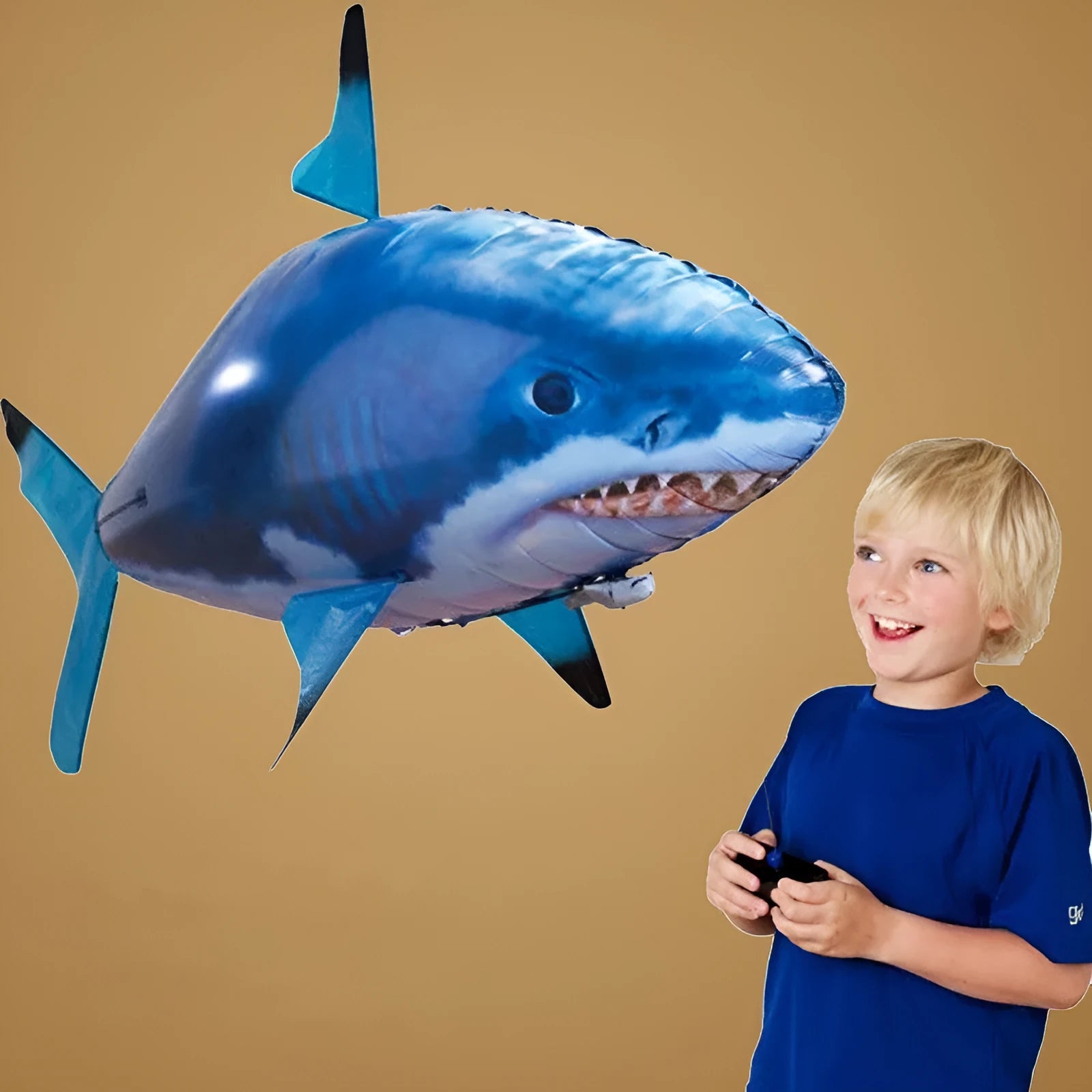 Remote control air swimming fish balloon with infrared controller, available in Shark and Clownfish styles