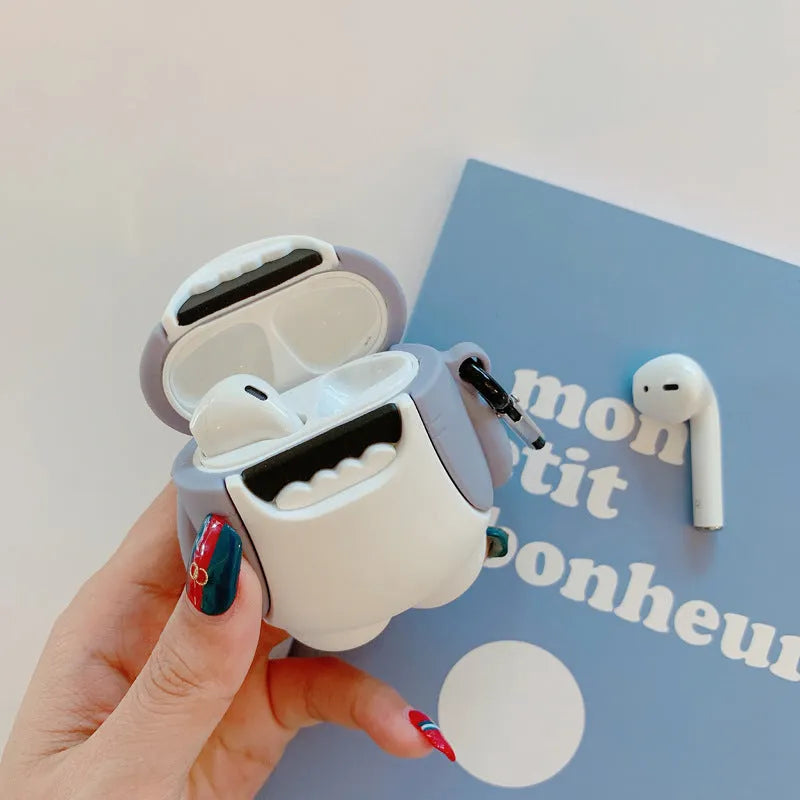 Silicone protective cover for AirPods 1 and 2 wireless Bluetooth headset case with personalised female design
