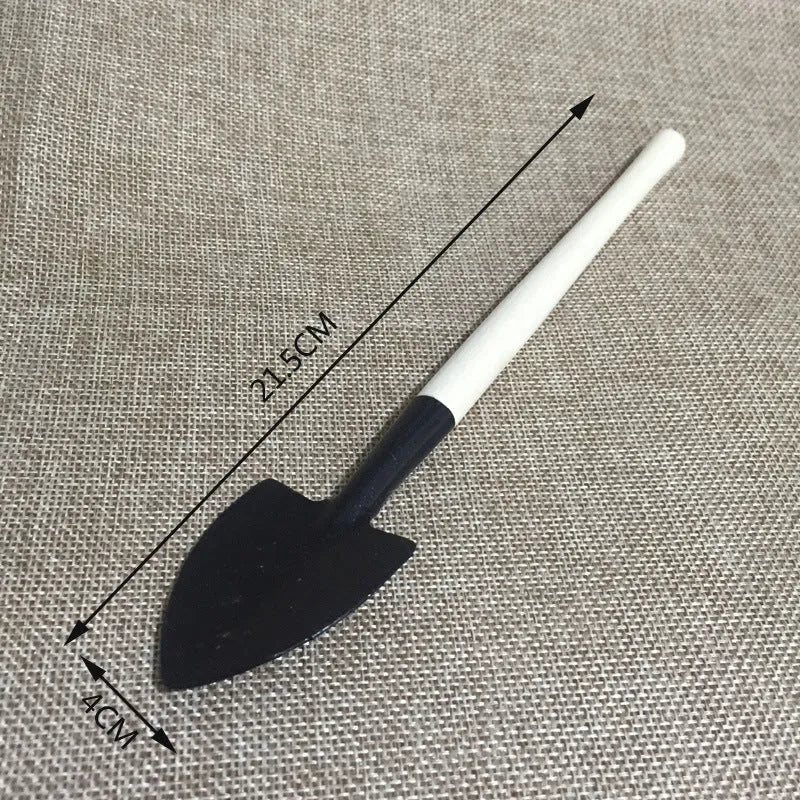 Succulent gardening tool set with mini shovel, tweezers, drip kettle, and rake for indoor plants