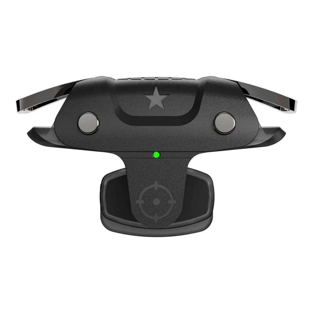 Black USB mobile phone game controller with compact ergonomic design measuring 5x2.5x2.96cm