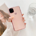 Solid colour TPU back cover case for iPhone in blue, claret, pink, or green.