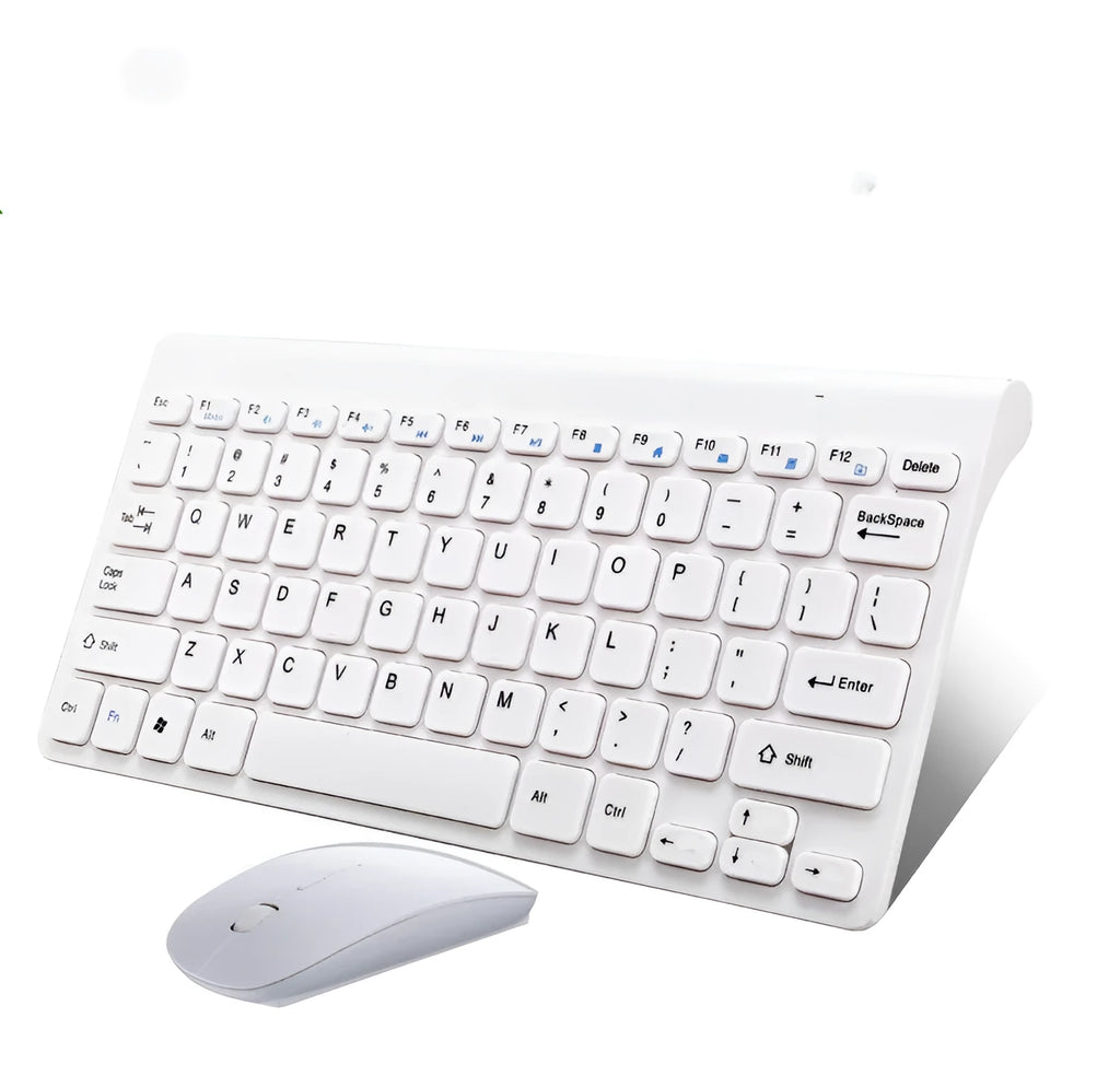 Wireless keyboard and mouse set in black colour with USB receiver