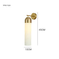 Nordic modern minimalist glass wall lamp with multiple light colour options including blue and amber.