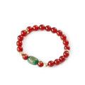 Red agate Guanyin bracelet with edge rosary design in new Chinese style