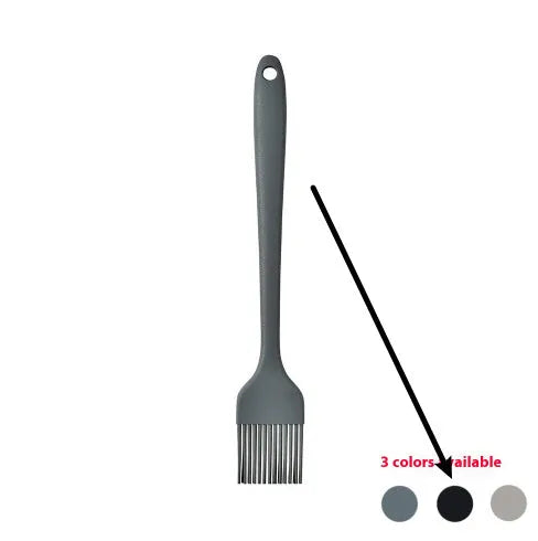 12-piece silicone kitchen utensil set with storage bucket in black, including ladle, spatula, claw tools and egg beater
