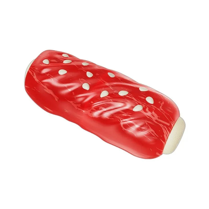 Glue Toothbrush Snack Molar Rod plastic dog chew toy in primary colour with built-in food compartment