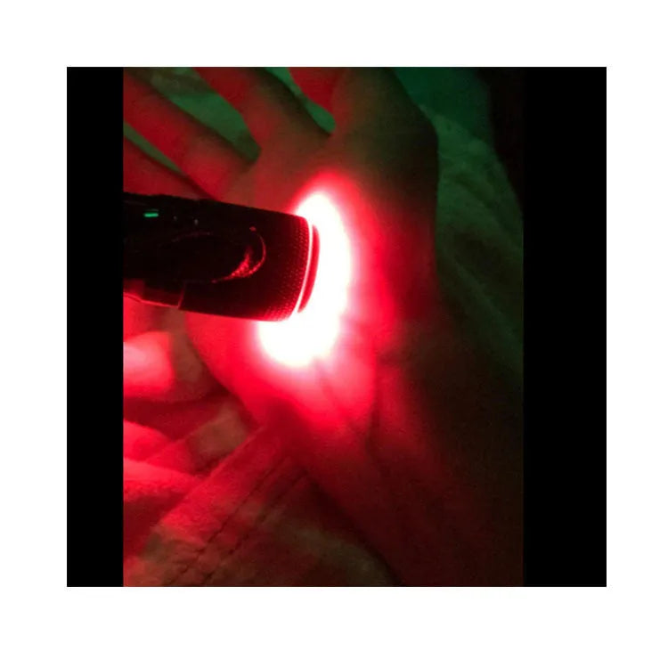 Black aluminum alloy Smart Vein Locator red light flashlight for medical and tactical use