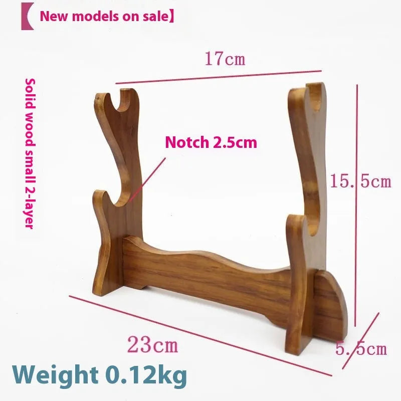 Chinese style wooden handmade multi-layer wall bracket for display and storage.