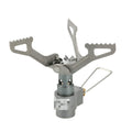 Single-burner portable propane camping stove with one-piece metal furnace for outdoor cooking