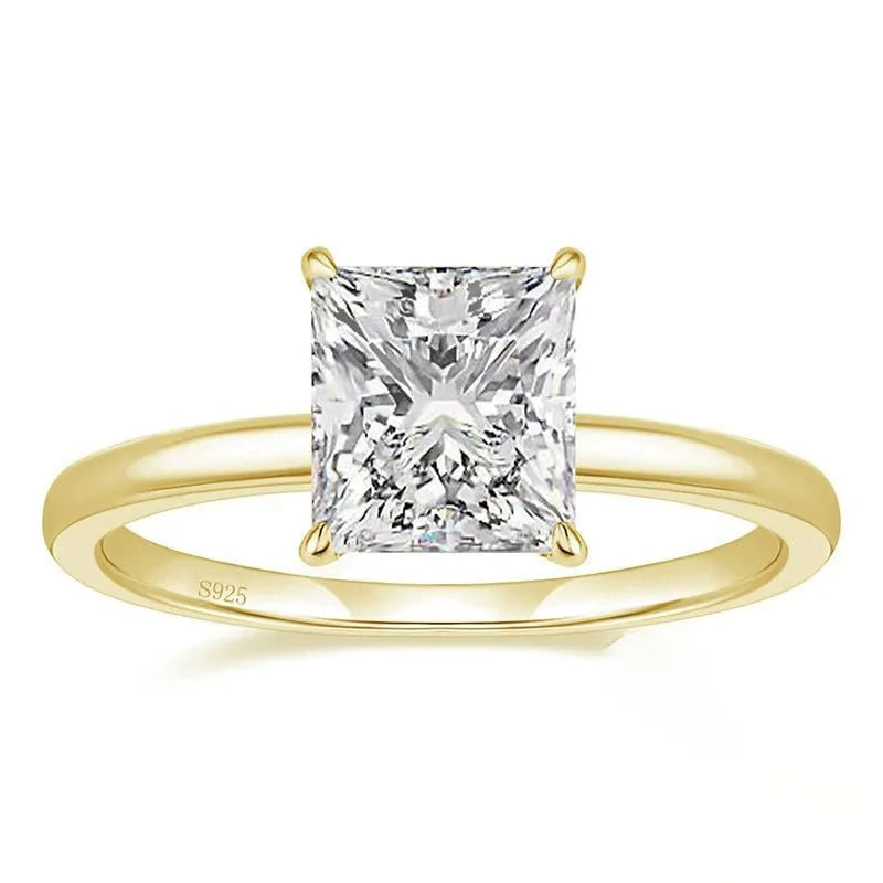 Polished 925 sterling silver women's ring with geometric round design in silver, gold, and rose gold colour options