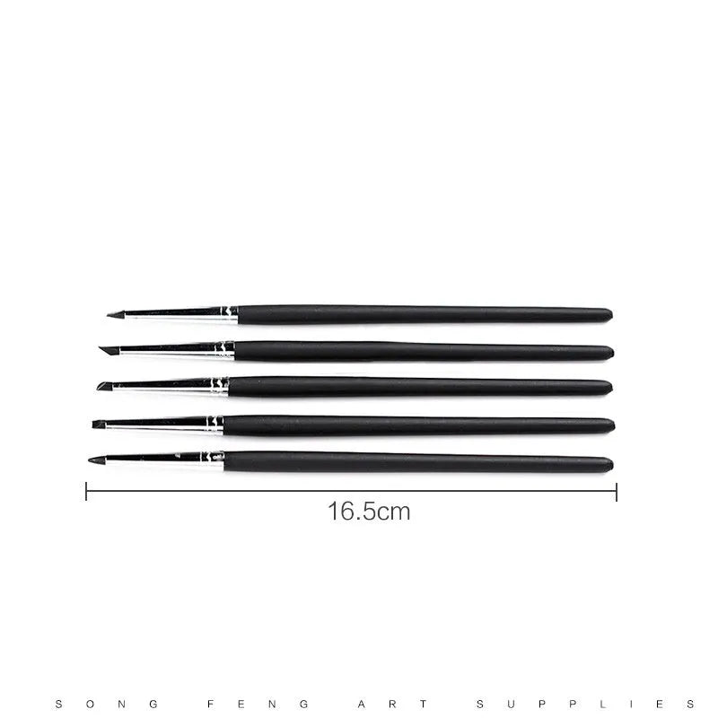 27-piece pottery clay tool set with stainless steel, wooden, and plastic tools rolled in a protective case.