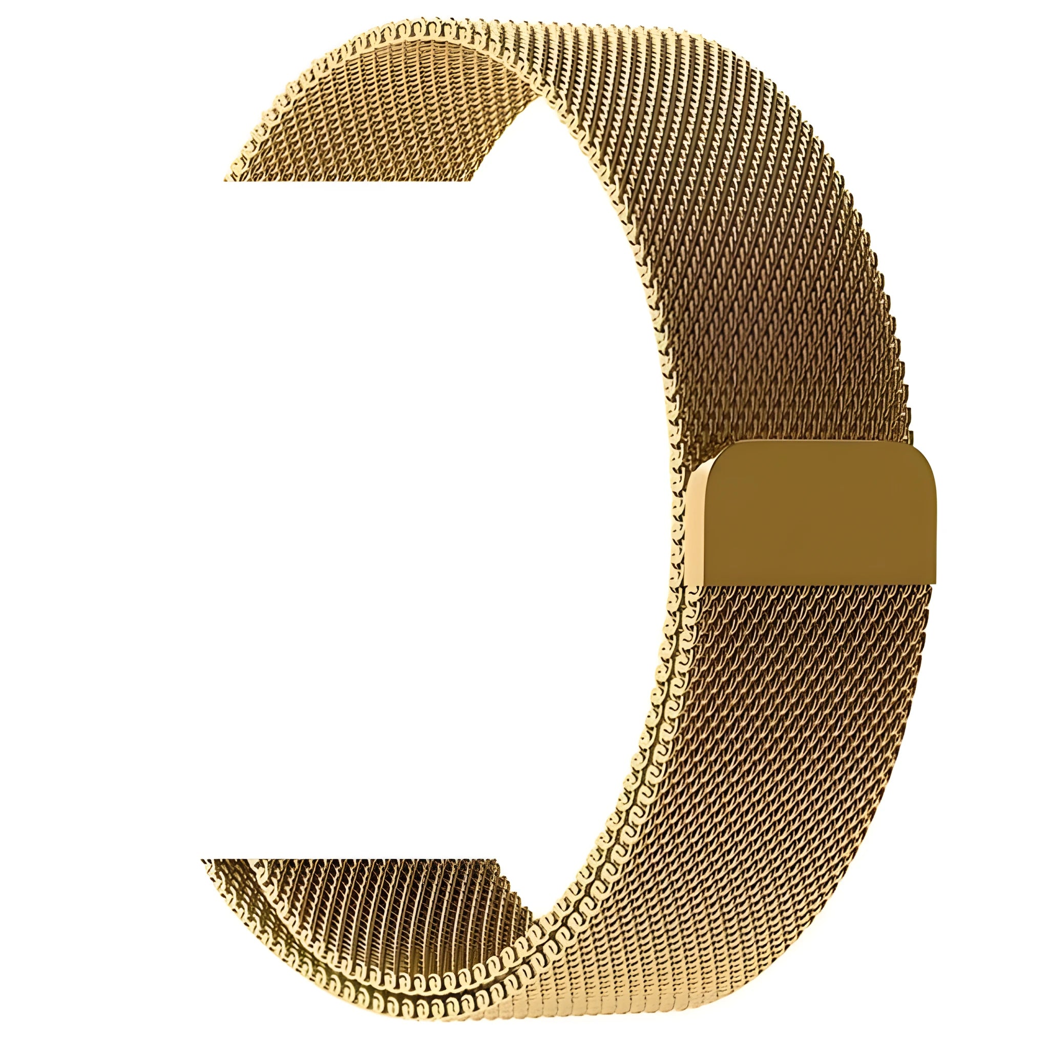Apple Watch stainless steel mesh strap with magnetic clasp in silver, black, gold and rose gold
