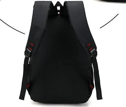 Blue Oxford fabric backpack for teenagers with breathable straps and side pockets