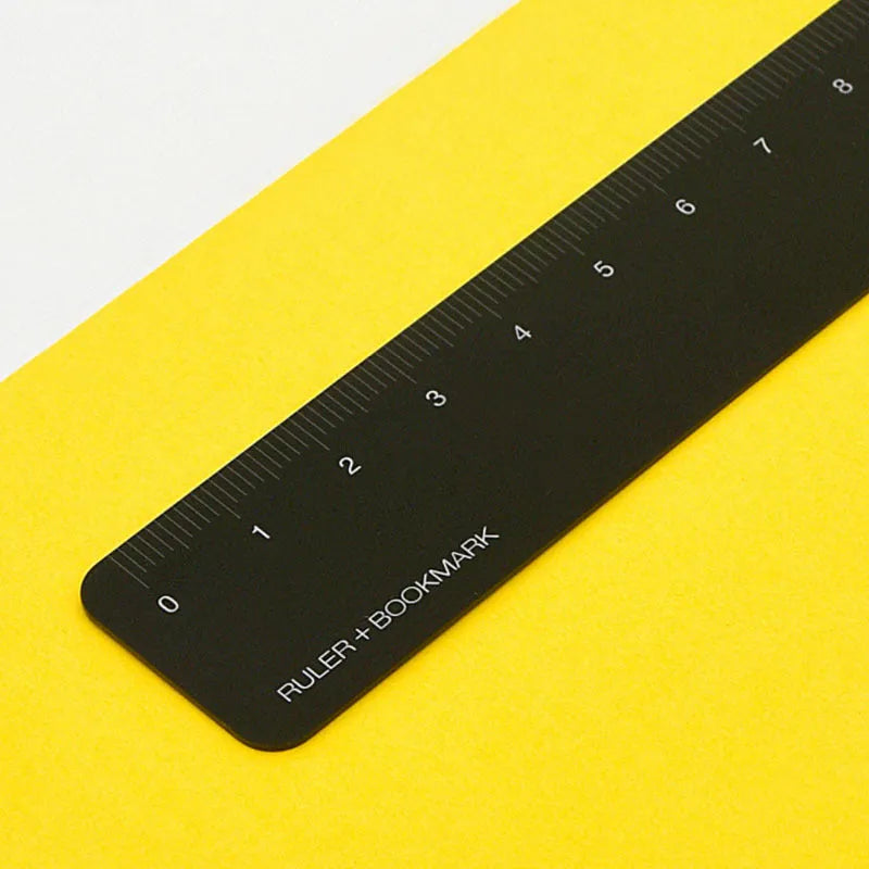 15cm aluminium alloy bookmark ruler with laser engraved scale in black grey colour