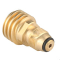 Gold brass gas brazier adapter with 7mm diameter and internal thread for gas charging connections