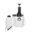 White 3-litre brake fluid bleeder kit with copper fittings and iron pump for car maintenance.