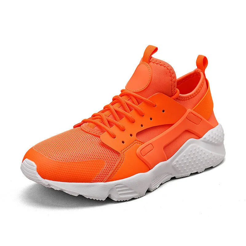 Men's low-top casual shoes in mesh with flat MD sole and lace-up closure