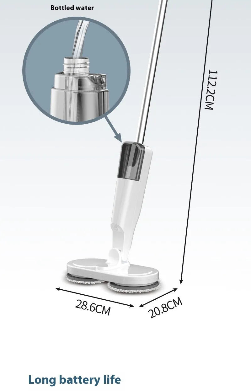 S5 Green and S5 White wireless sweeping and mopping all-in-one machine with USB charging cable.