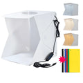 40cm folding studio LED fill light soft box with six colour background cloths for product photography