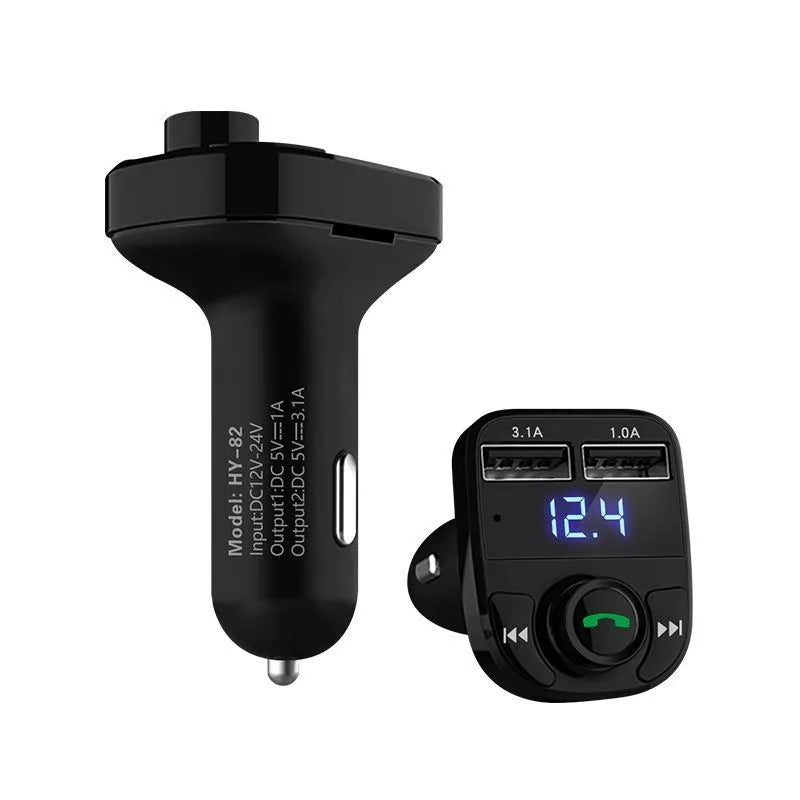 HY82 car Bluetooth FM transmitter for Hyundai and other vehicles with hands-free calling and USB charging