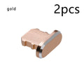 Aluminium alloy dust plug for iPhone charging port in various colours including gold, silver, and rose gold.