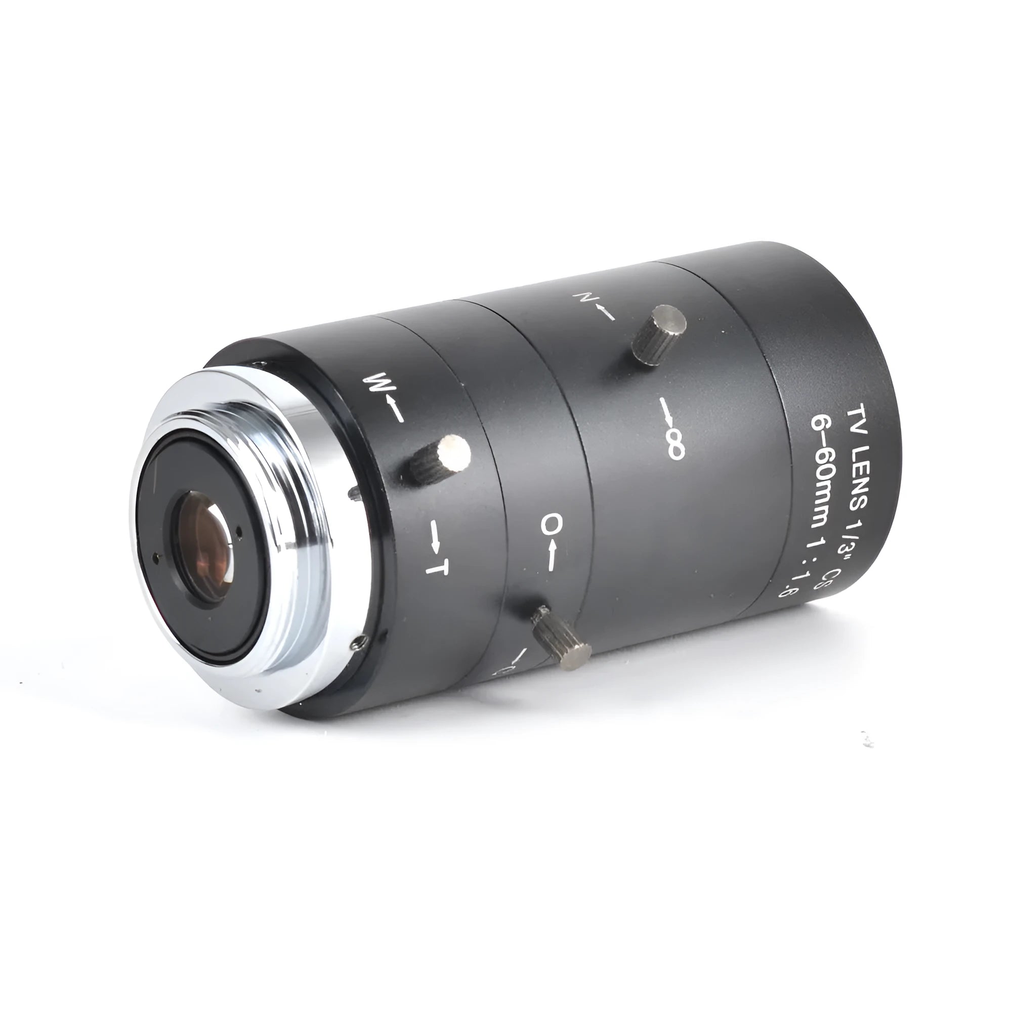 Black manual aperture 6-60mm F1.6 camera lens with CS mount for 1/3 inch format
