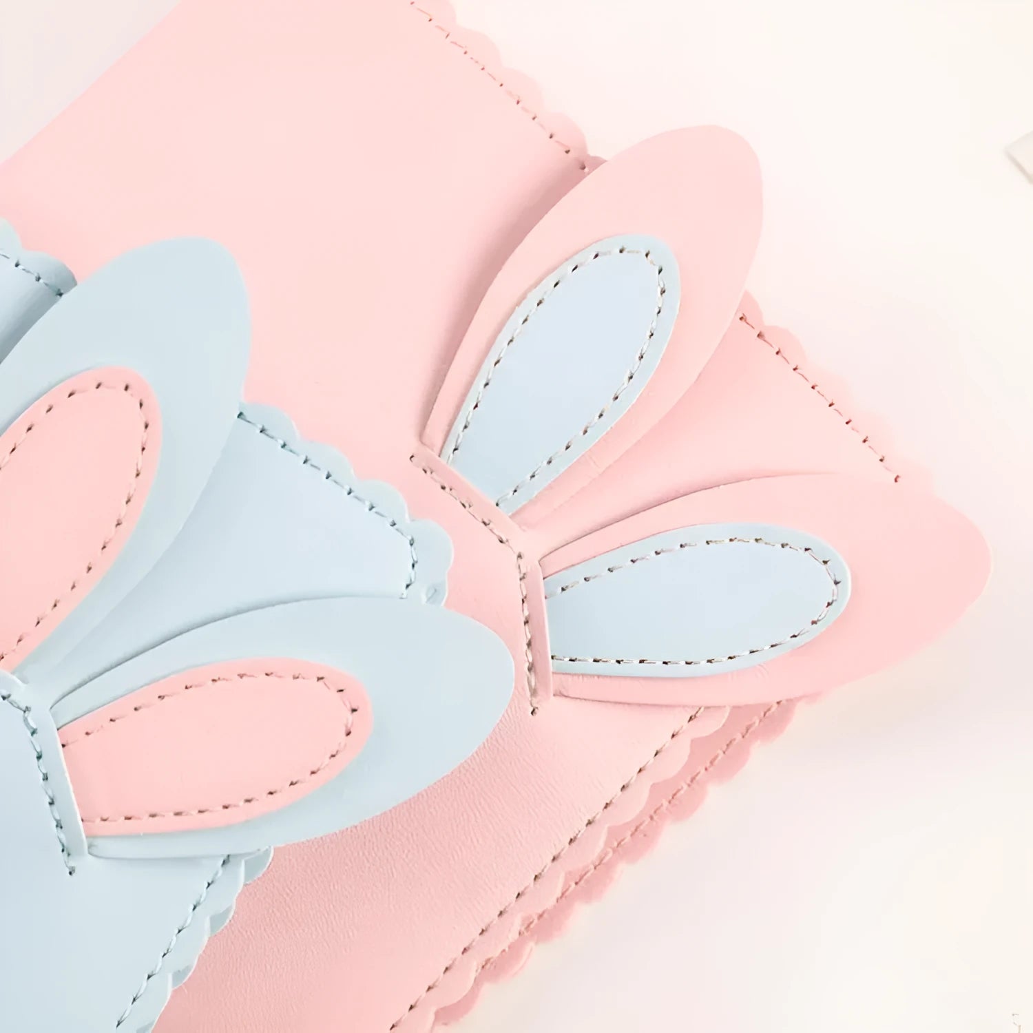 Cute Bunny mini photo album with 3-inch format and 16 loose-leaf pages in blue, pink or white
