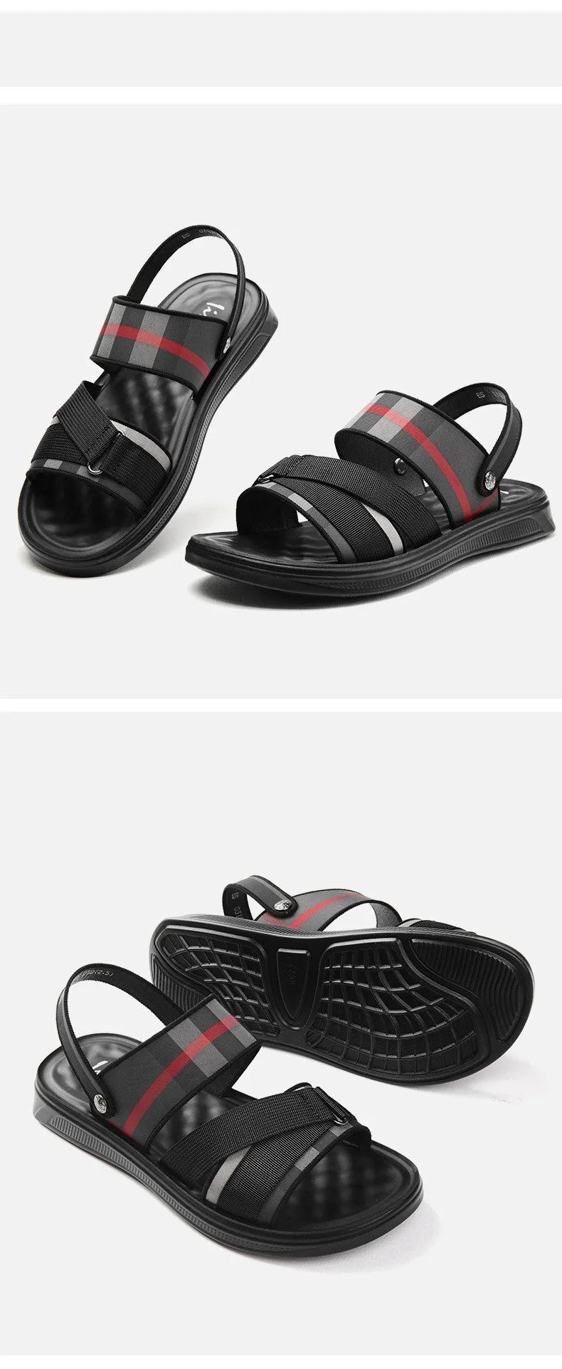 Youth sports sandals with Lycra upper and polyurethane sole in a leisure style.