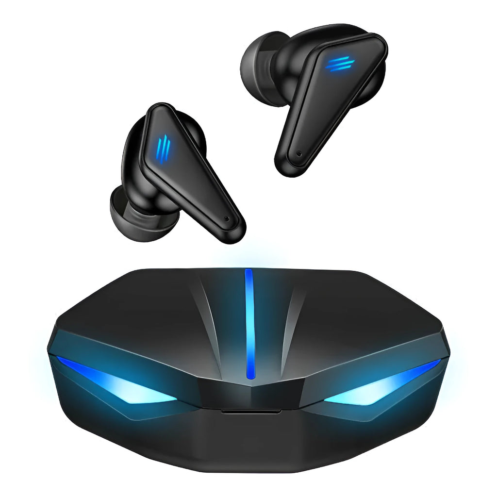 Blue Private Model K55 wireless Bluetooth gaming earbuds with TWS design.