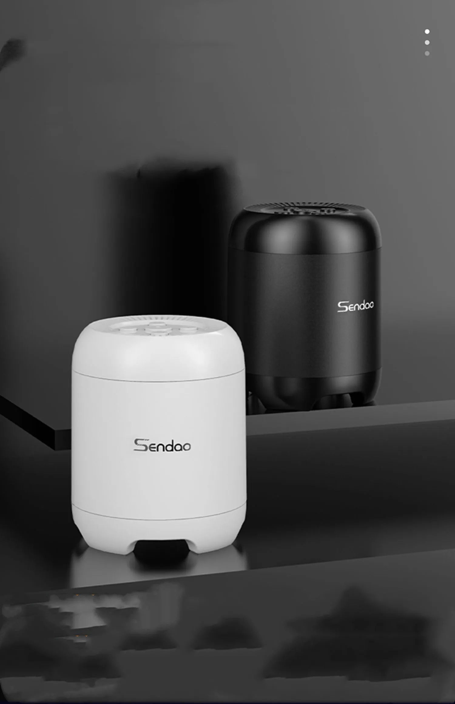 Wireless Bluetooth speaker with USB port and card reader slot in compact 90x73x73mm design