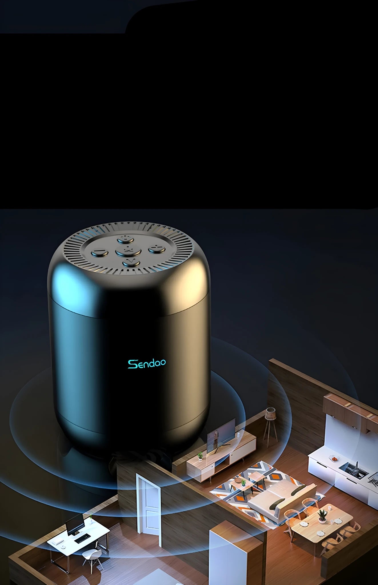 Wireless Bluetooth speaker with USB port and card reader slot in compact 90x73x73mm design