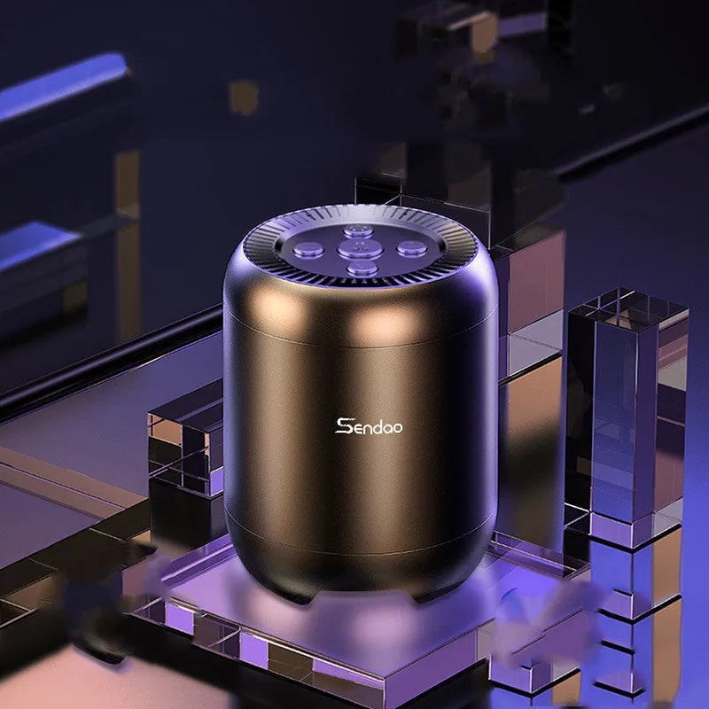 Wireless Bluetooth speaker with USB port and card reader slot in compact 90x73x73mm design