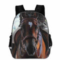 Cartoon horse head design school backpack in polyester available in multiple colours and sizes