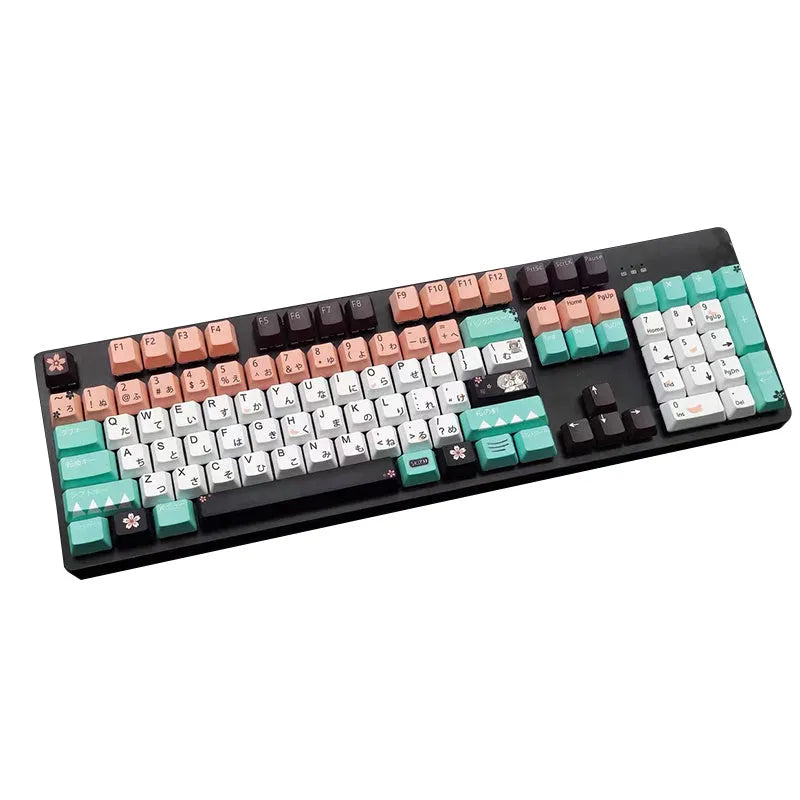 Green Cherry mechanical animation keycap set for wireless keyboards.