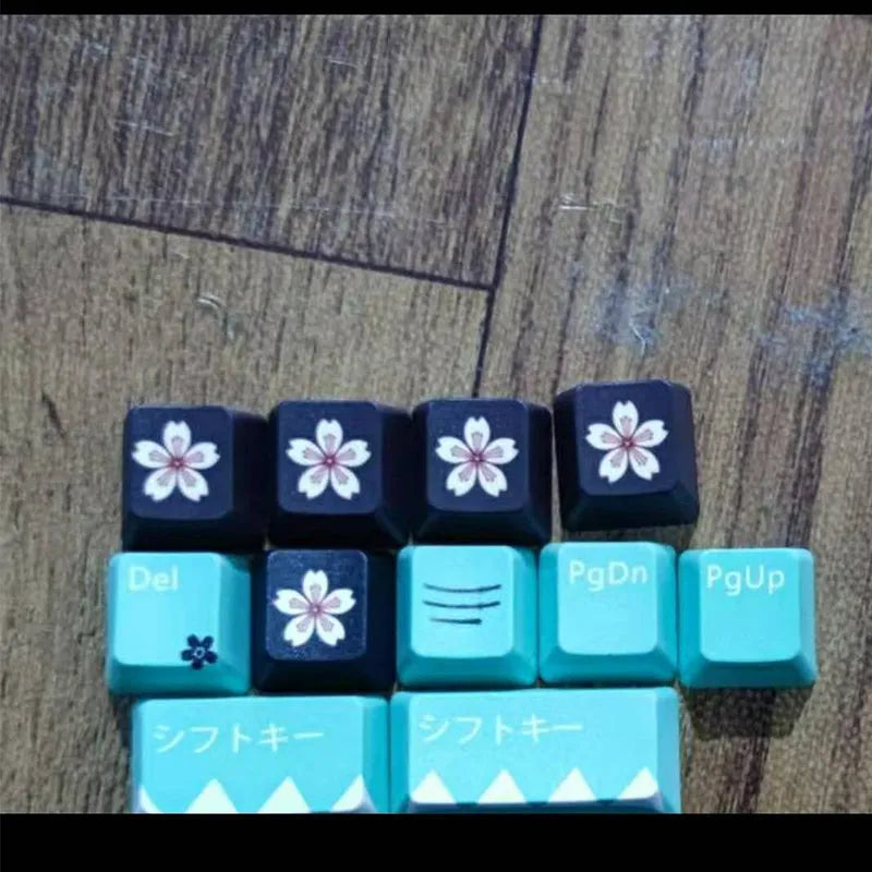 Green Cherry mechanical animation keycap set for wireless keyboards.