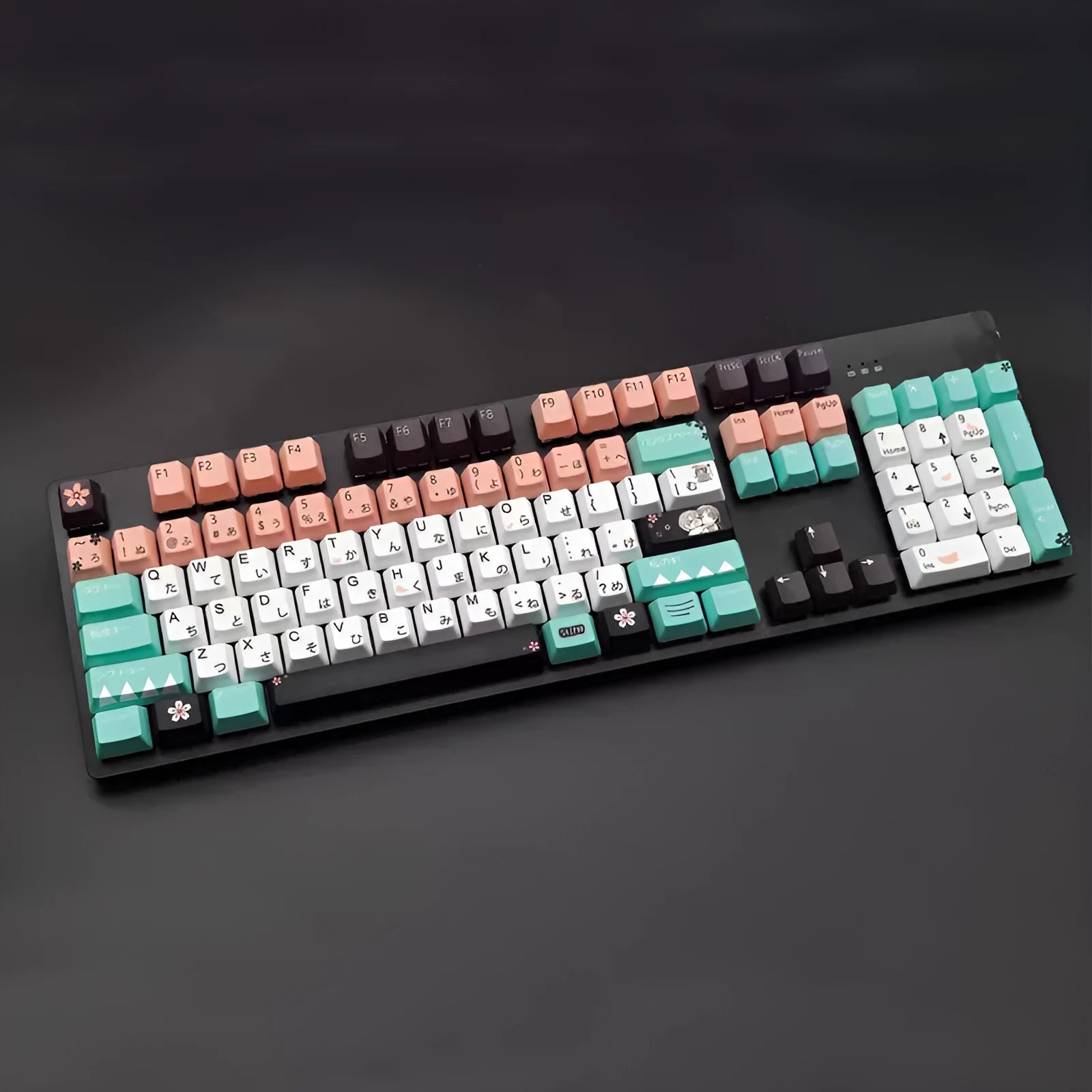 Green Cherry mechanical animation keycap set for wireless keyboards.