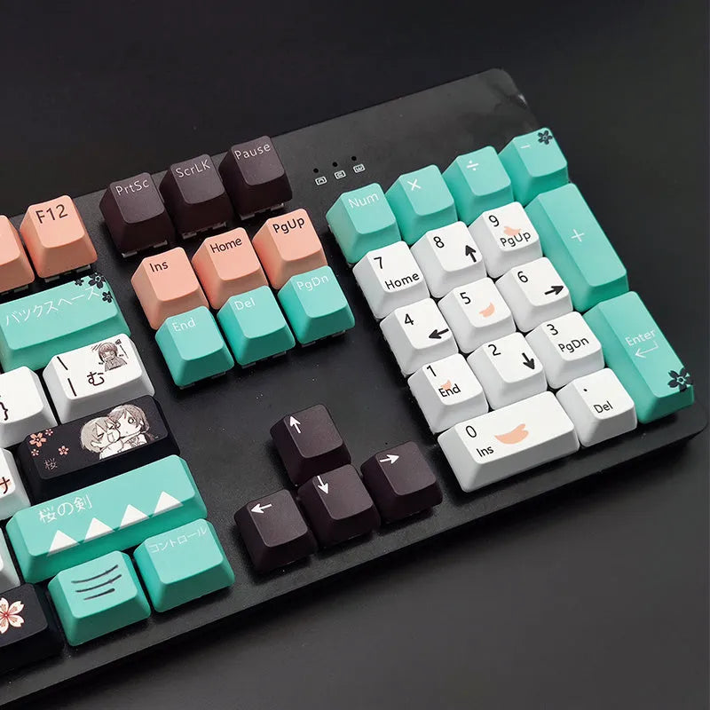 Green Cherry mechanical animation keycap set for wireless keyboards.