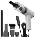 Portable car vacuum cleaner with accessories in black or white for 4500Pa suction home and vehicle cleaning