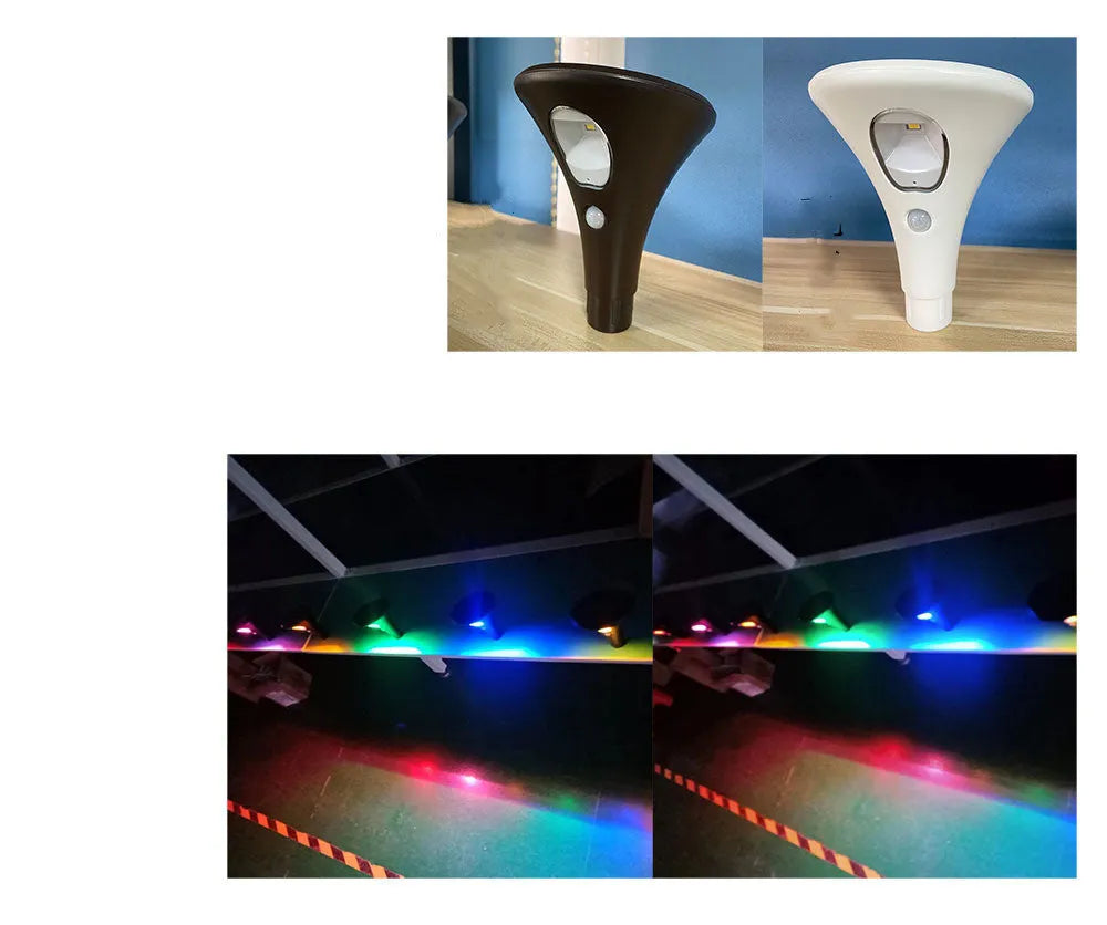 Solar induction ground plug light for outdoor garden installation with IP65 waterproof rating