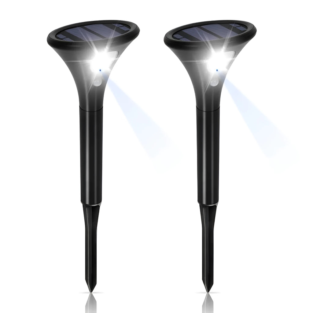 Solar induction ground plug light for outdoor garden installation with IP65 waterproof rating