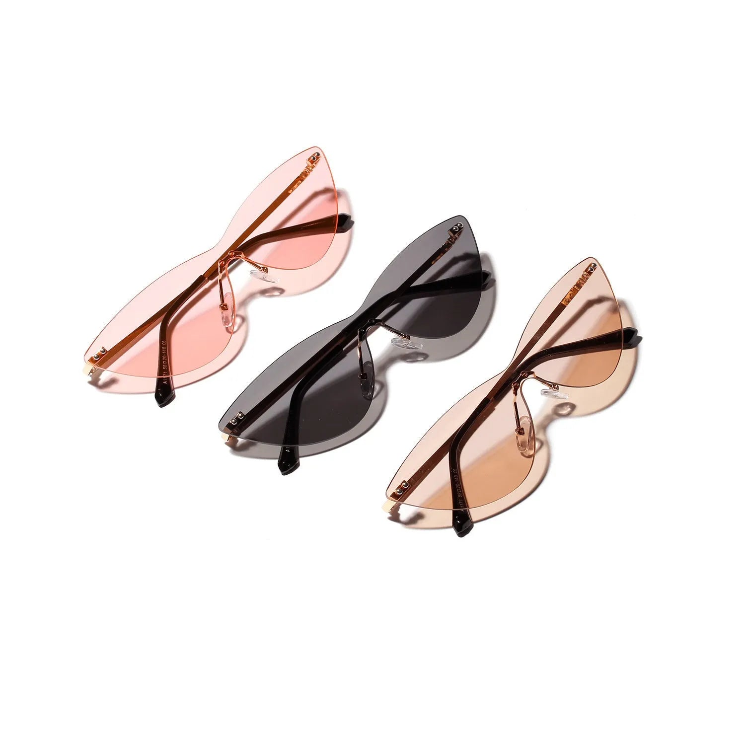 Brown vintage sunglasses with metal frame and UV400 protection lenses