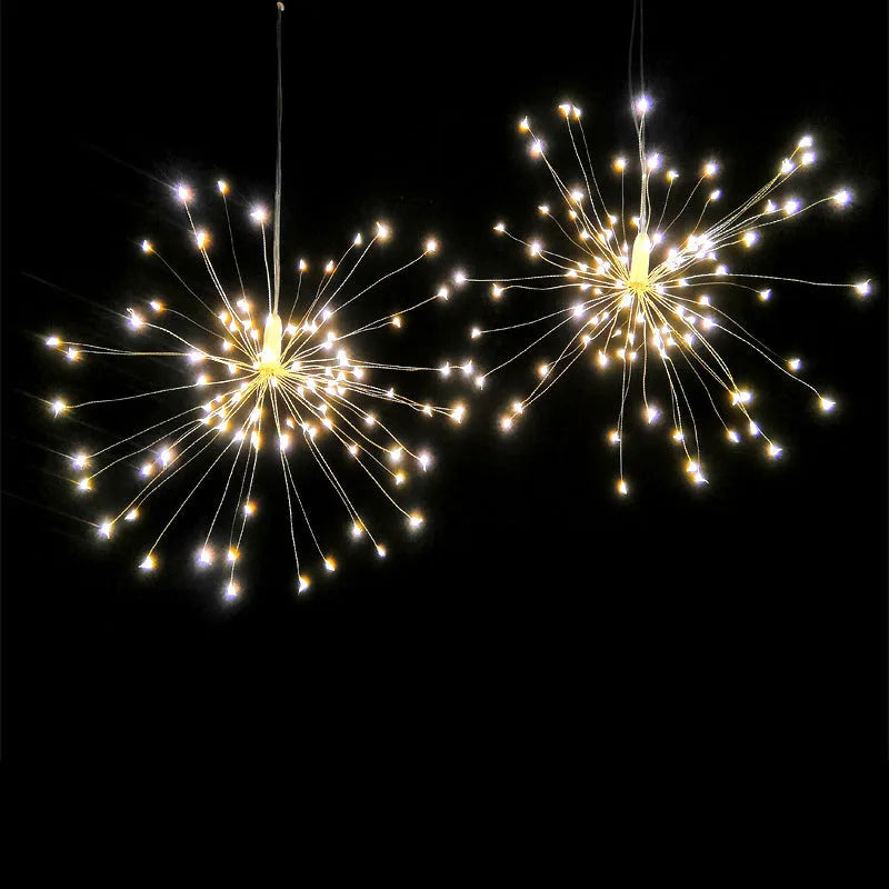 LED meteor shower decorative light with warm colour starry explosion effect for outdoor garden use