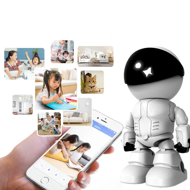 Silver 1080p PTZ night vision security camera with wide-angle lens and plastic housing