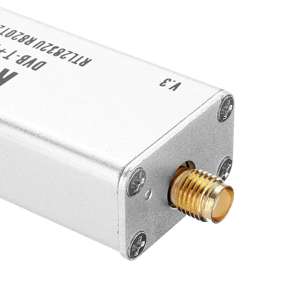 A300U black metal all-band software radio receiver with gold SMA connector for 25MHz-1700MHz frequency range