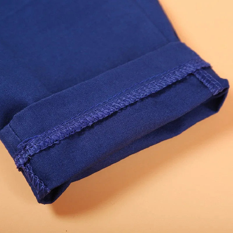Boys blue casual suit clothing set with turtleneck, vest and trousers for spring autumn wear