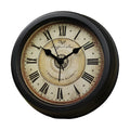 European retro style desk alarm clock with 6-inch round dial and silent sweep movement