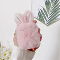 Pink rabbit ears silicone protective cover for Apple AirPods Pro and AirPods 3